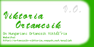 viktoria ortancsik business card